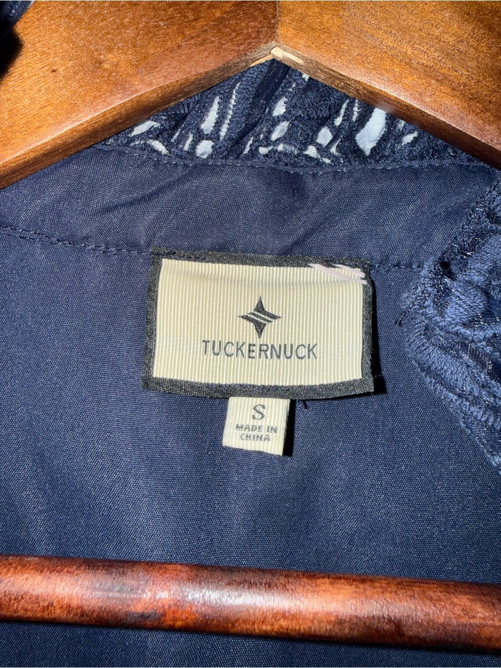 Tuckernuck Navy Organza Lace Formal Palmerston Long Sleeve Mini Dress - Picture 5 of 5